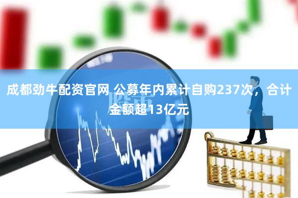成都劲牛配资官网 公募年内累计自购237次，合计金额超13亿元